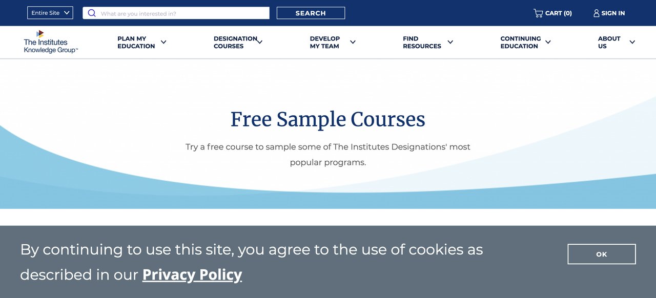 Free Sample Courses for Claims Professionals