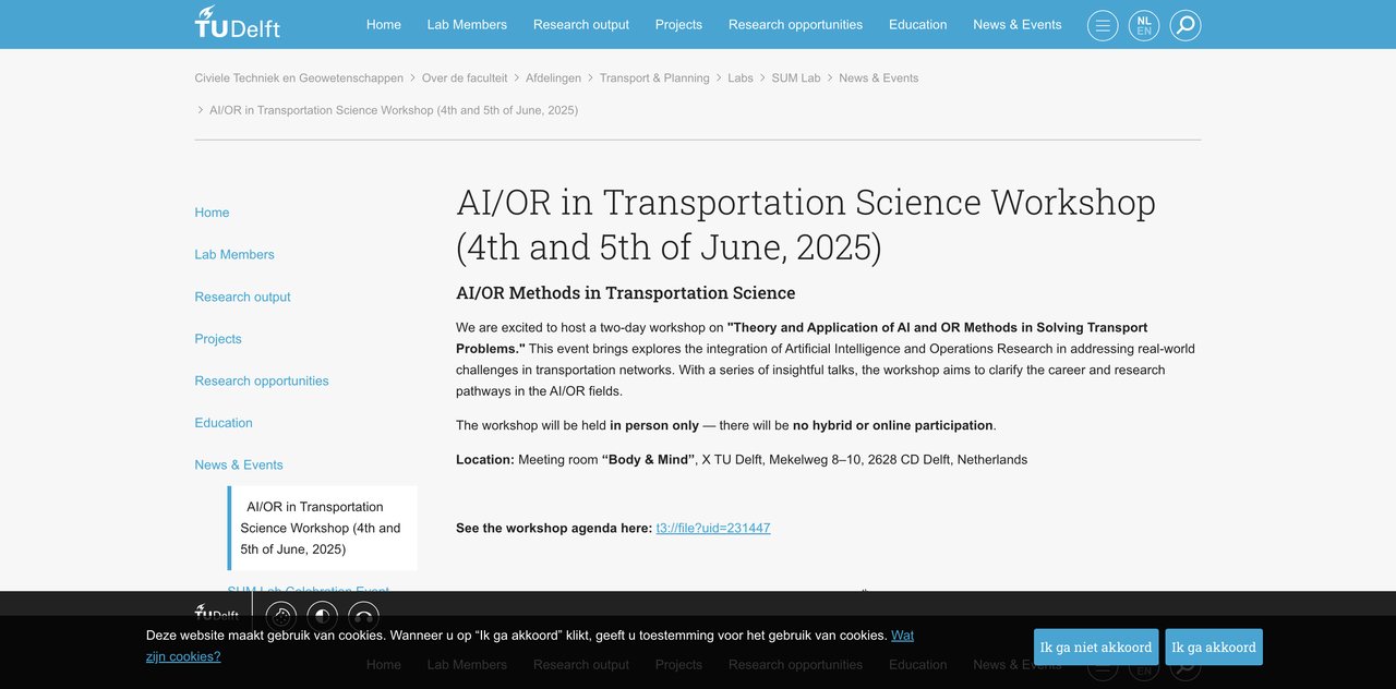 AI/OR in Transportation Science Workshop