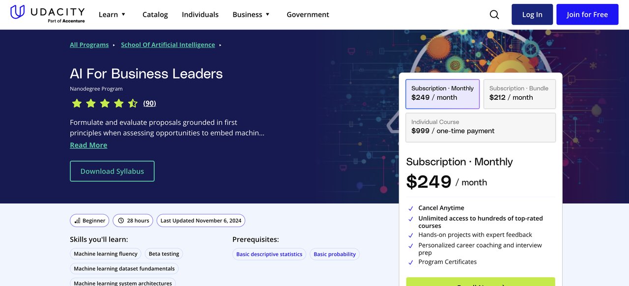AI For Business Leaders by Udacity
