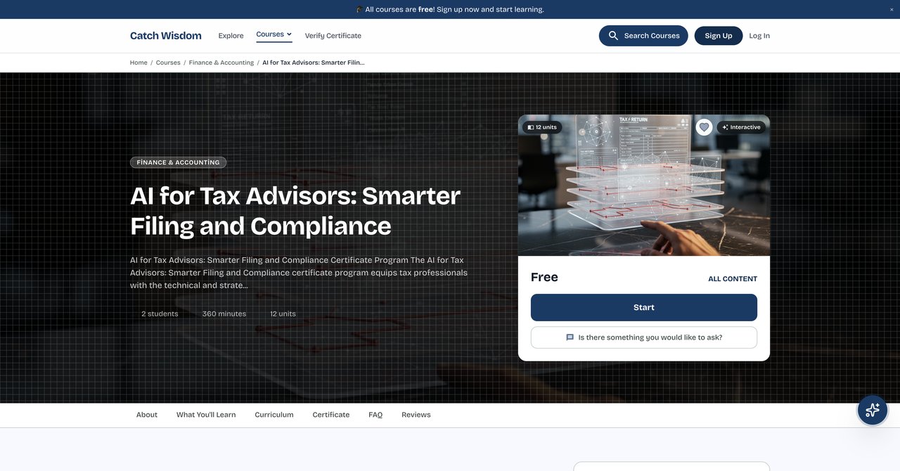 AI for Tax Advisors Catch Wisdom