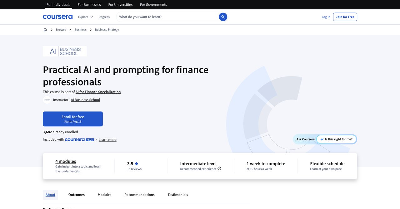 Practical AI and Prompting for Finance Professionals