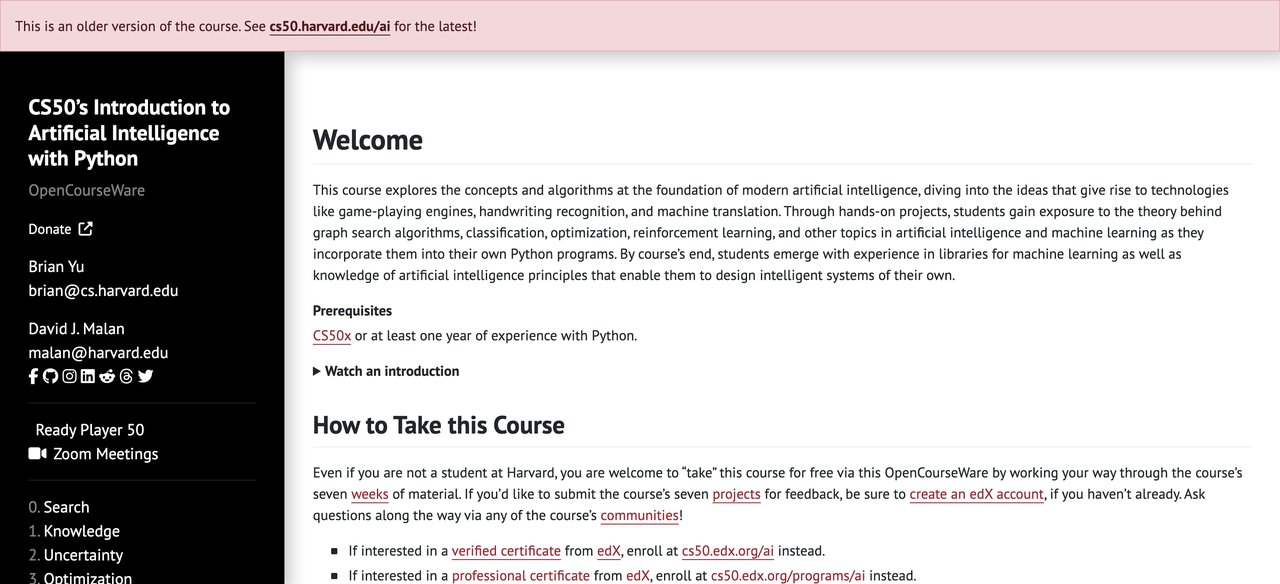 CS50's Introduction to AI with Python