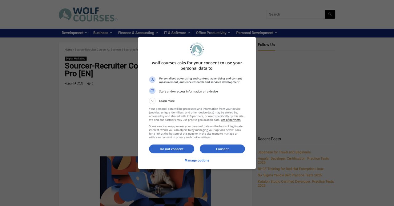 Sourcer Recruiter Course Wolf Courses