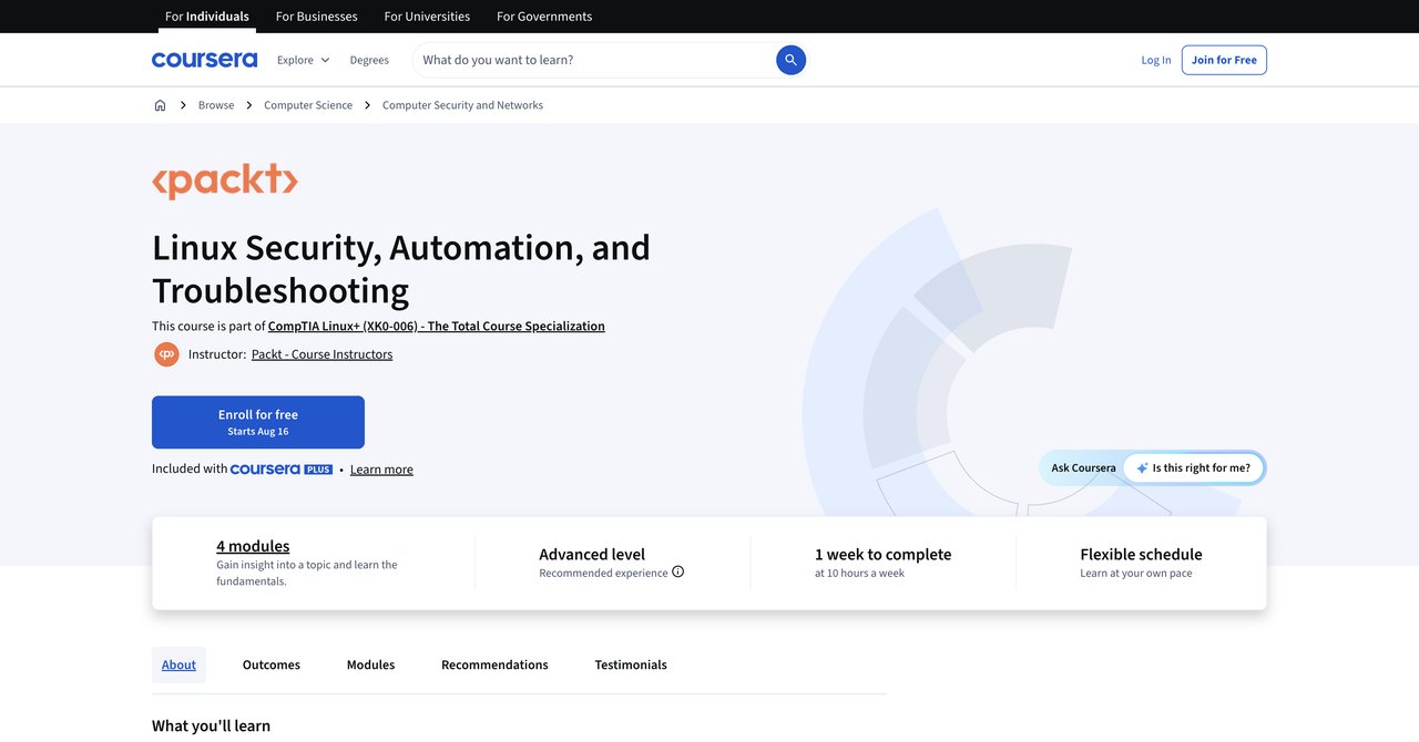 Linux Security Automation Coursera