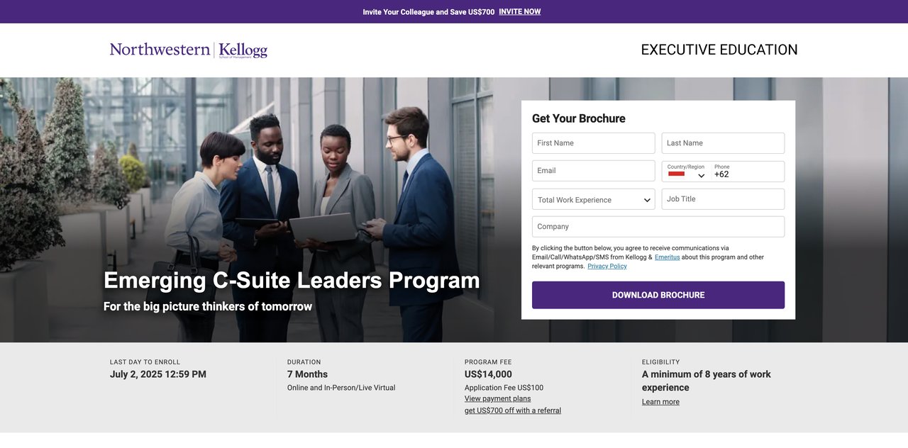 Emerging C-Suite Leaders Program (Kellogg)