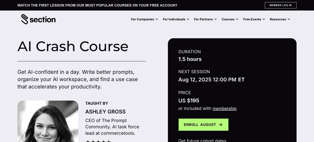 AI Crash Course by Section AI Academy
