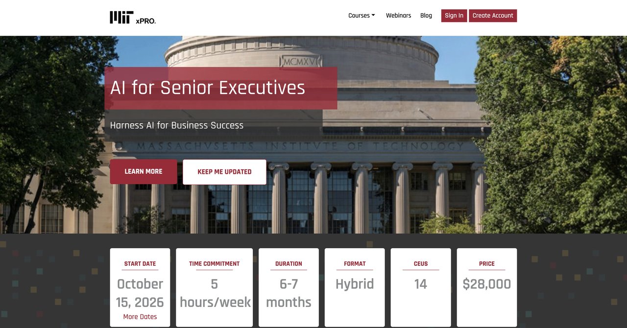 MIT xPRO - AI for Senior Executives