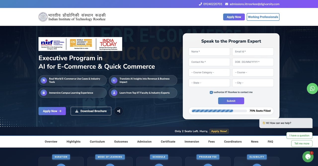 IIT Roorkee Executive Program