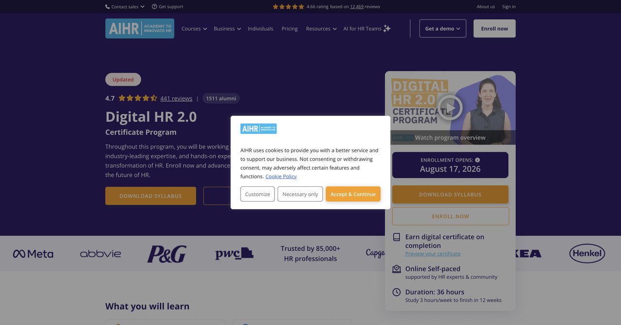 Digital HR Certificate by AIHR