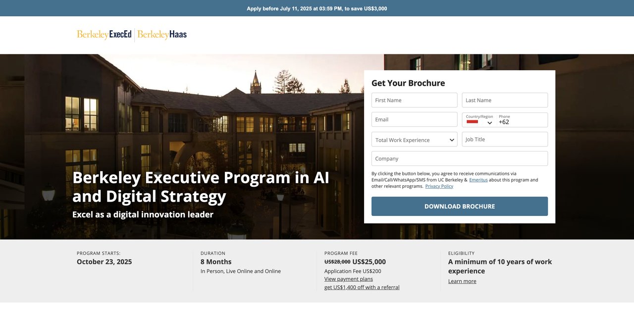 Berkeley Executive Program in AI & Digital Strategy