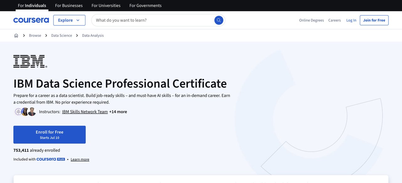 IBM Data Science Professional Certificate