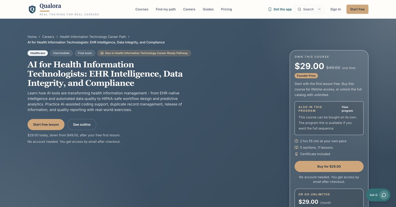 AI for Health Information Technologists