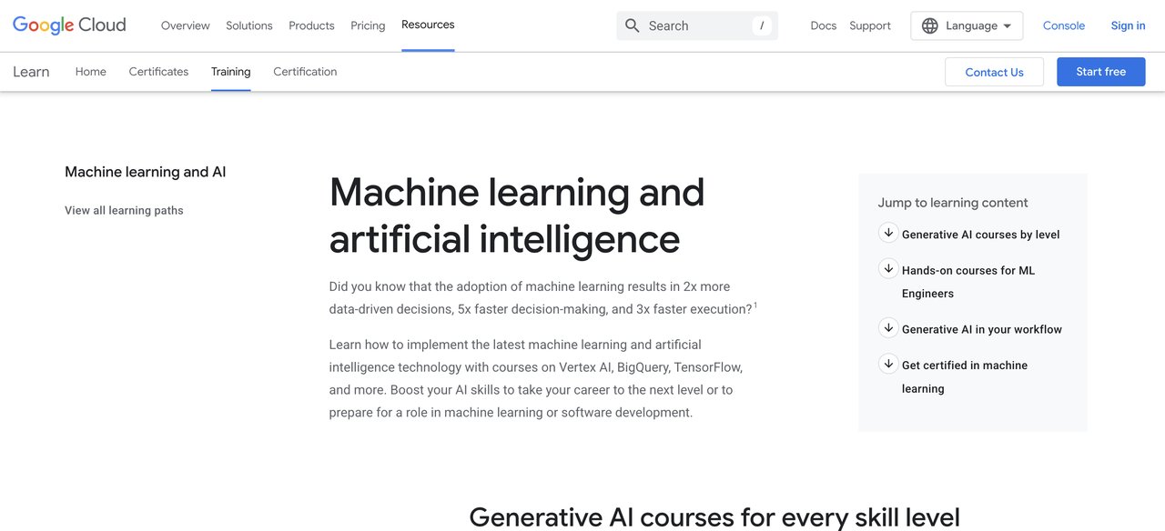 Generative AI Courses for Every Skill Level by Google Cloud