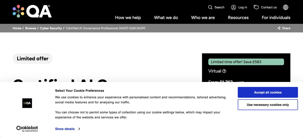 Certified AI Governance Professional