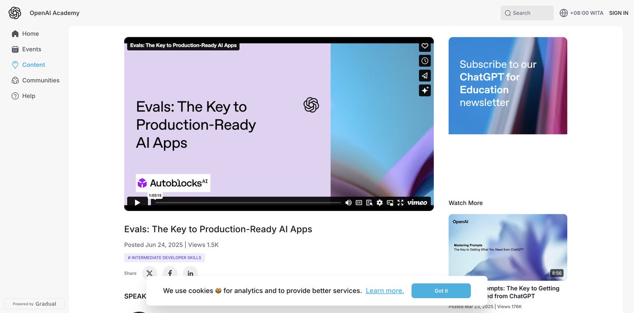 Evals: The Key to Production-Ready AI Apps by OpenAI Academy