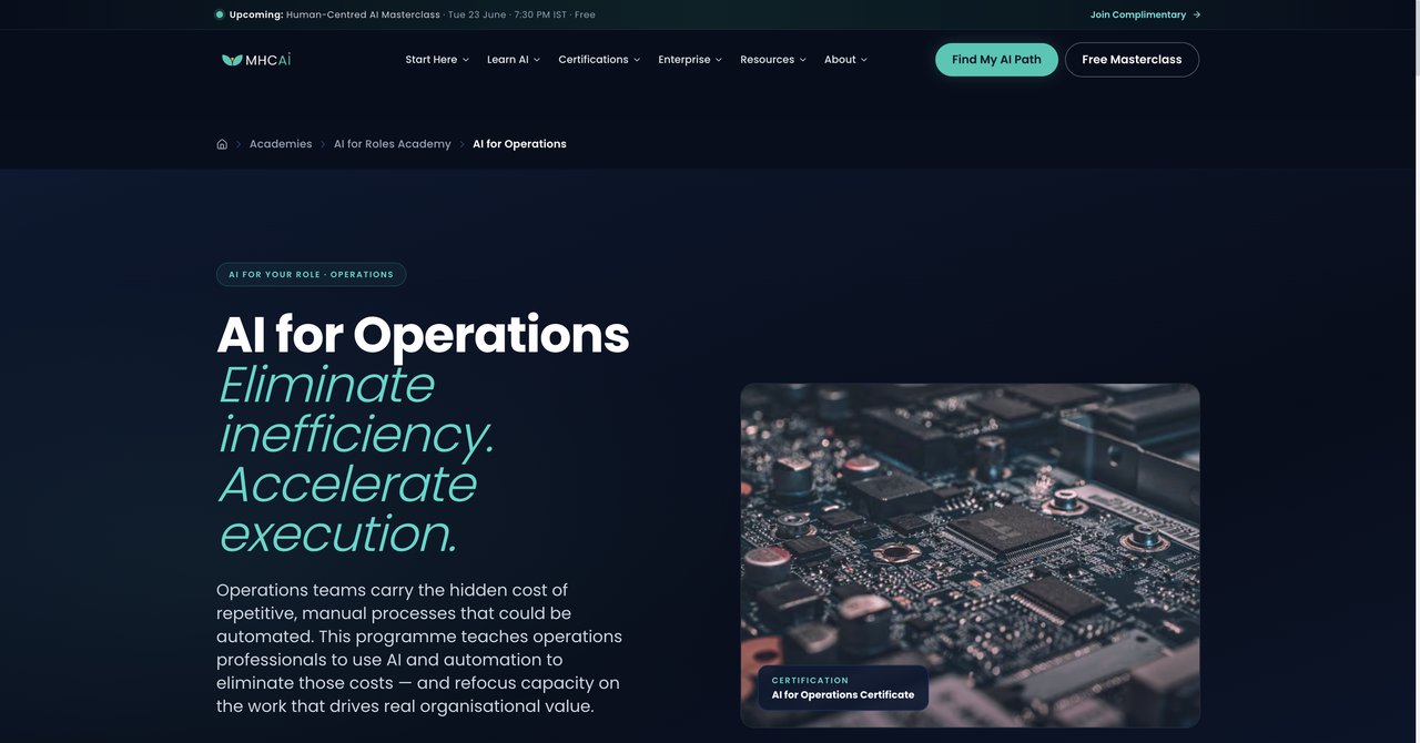 AI for Operations MHCAI