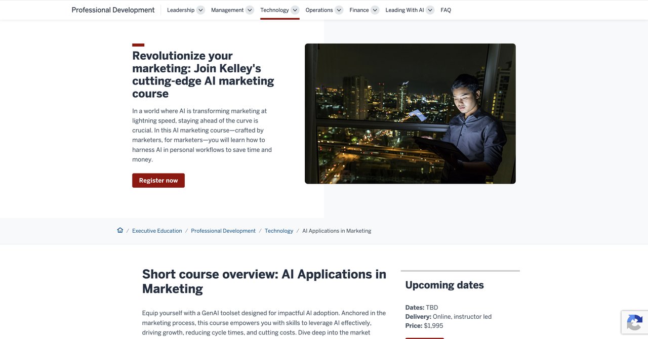 AI for Marketing Course by Indiana University Kelley School of Business