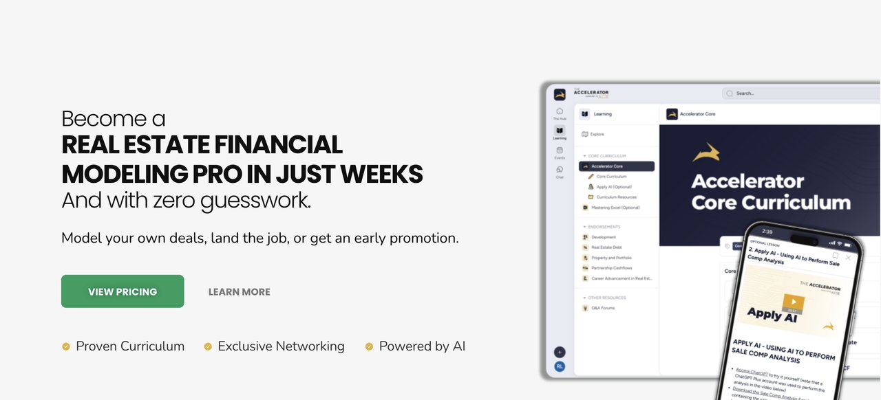 Real Estate Financial Modeling Accelerator