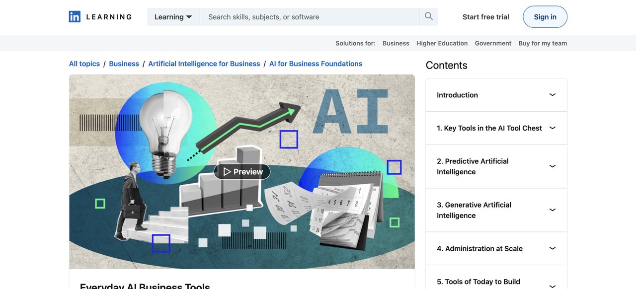 Artificial Intelligence for Business Leaders by LinkedIn