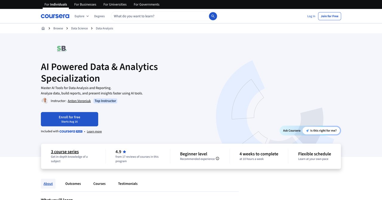 Business Analysis with AI Coursera