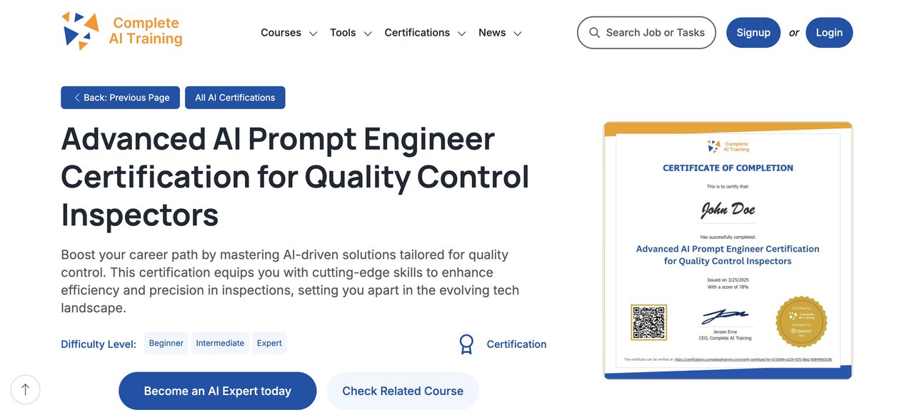 Advanced AI Prompt Engineer Certification