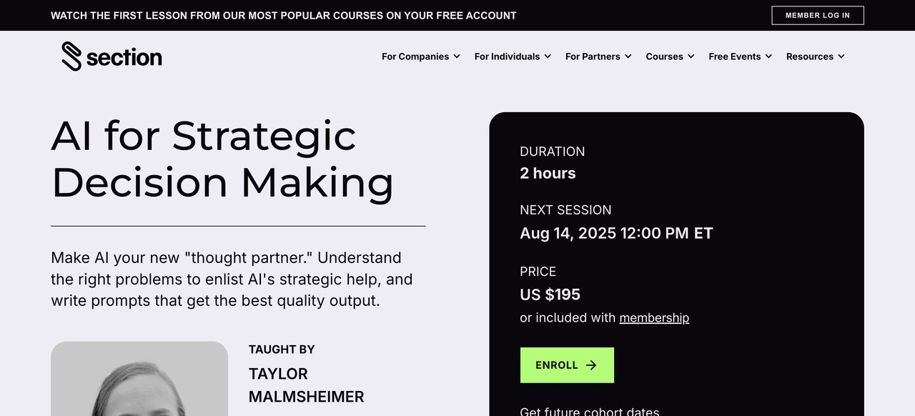 AI for Strategic Decision Making