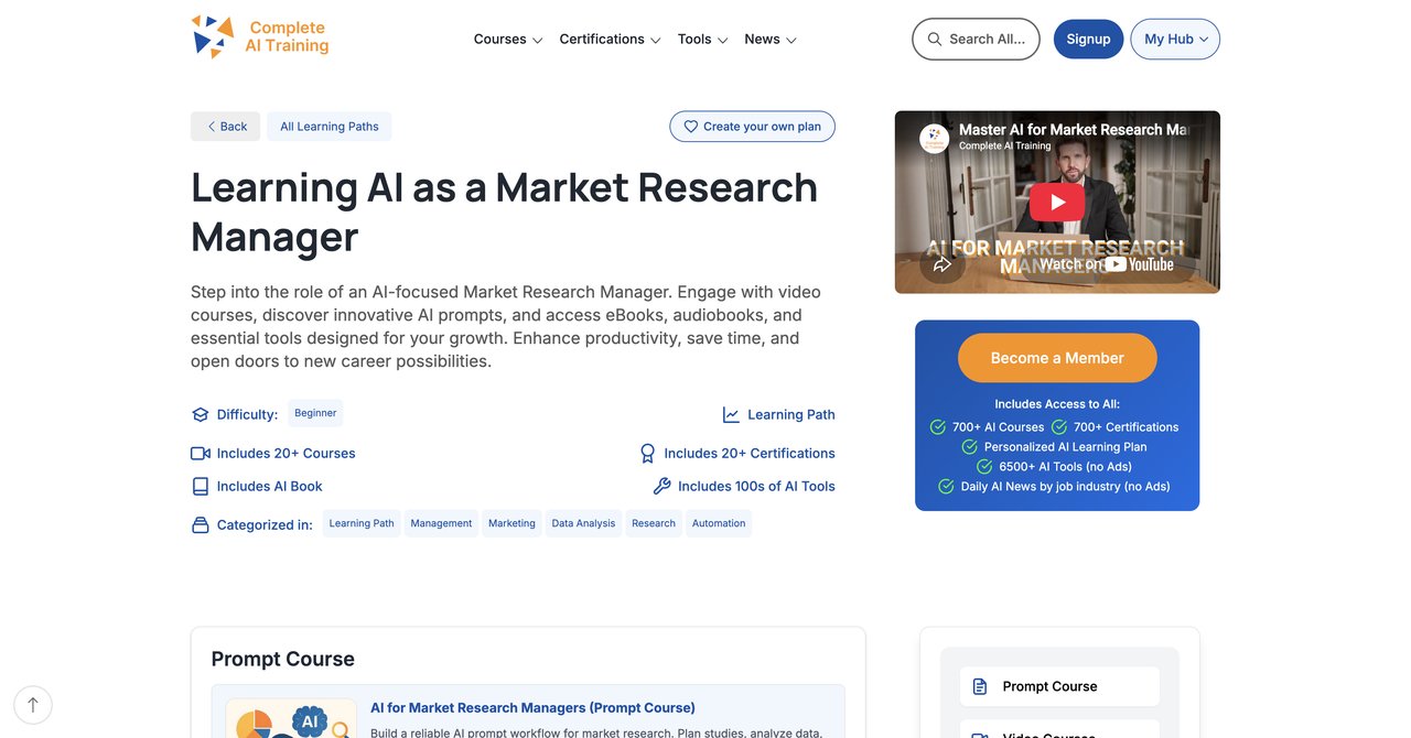 CompleteAI Training - AI for Market Research Managers