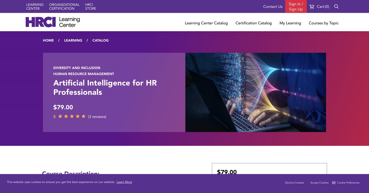 Artificial Intelligence for HR Professionals by HRCI