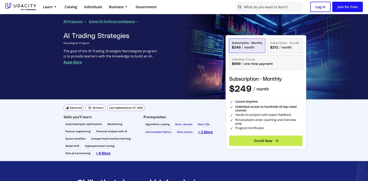 Udacity AI Trading