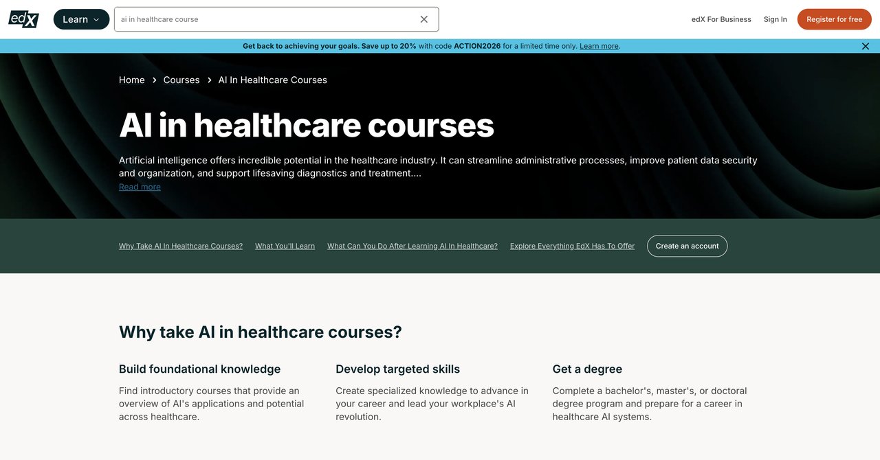edX AI in Healthcare Courses