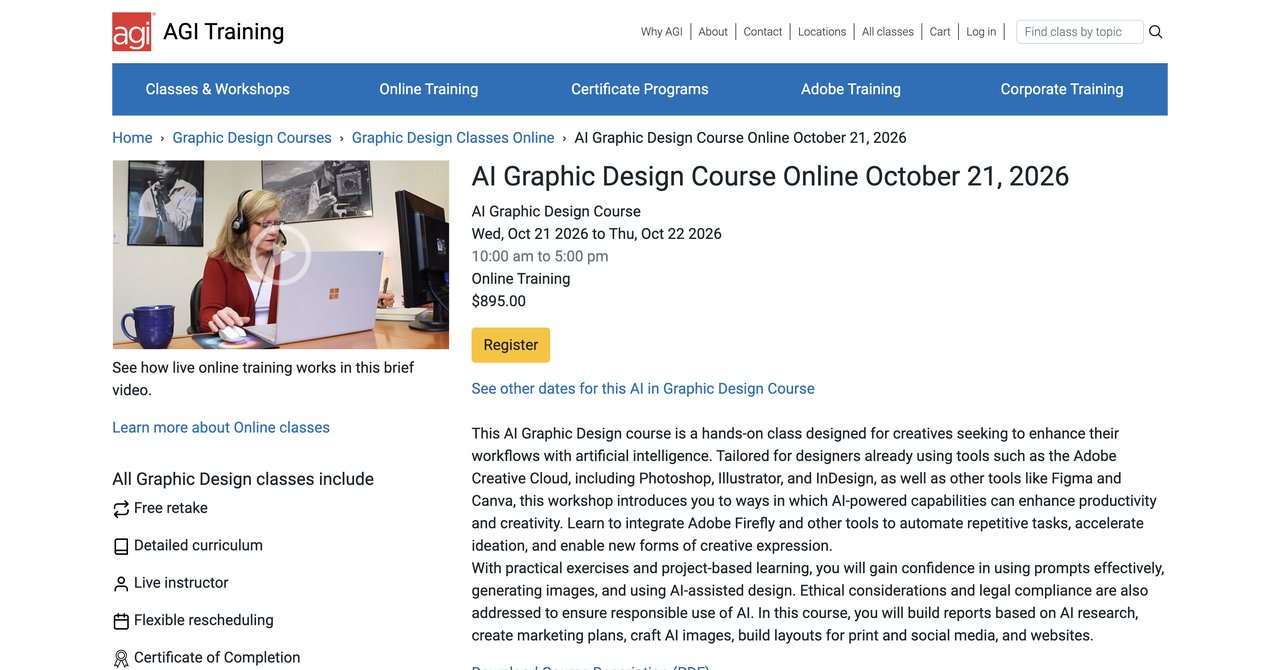 AI Graphic Design Course Online by AGI Training October 21