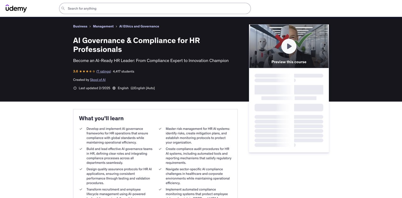 Udemy AI Governance