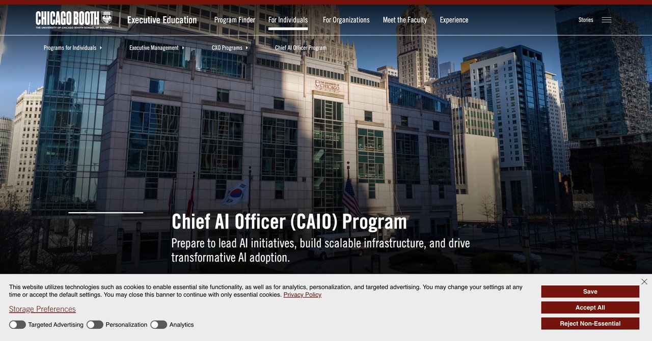Chicago Booth Chief AI Officer Program
