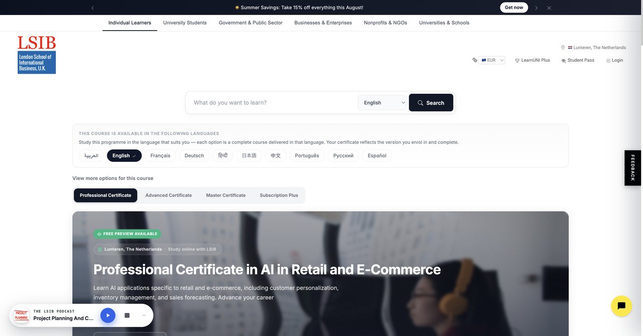 LSIB AI Retail Ecommerce