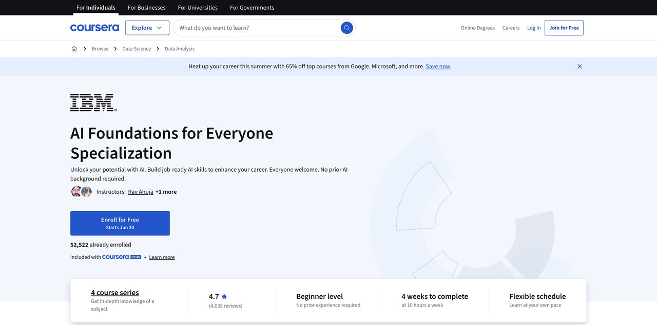 IBM AI Foundations for Everyone