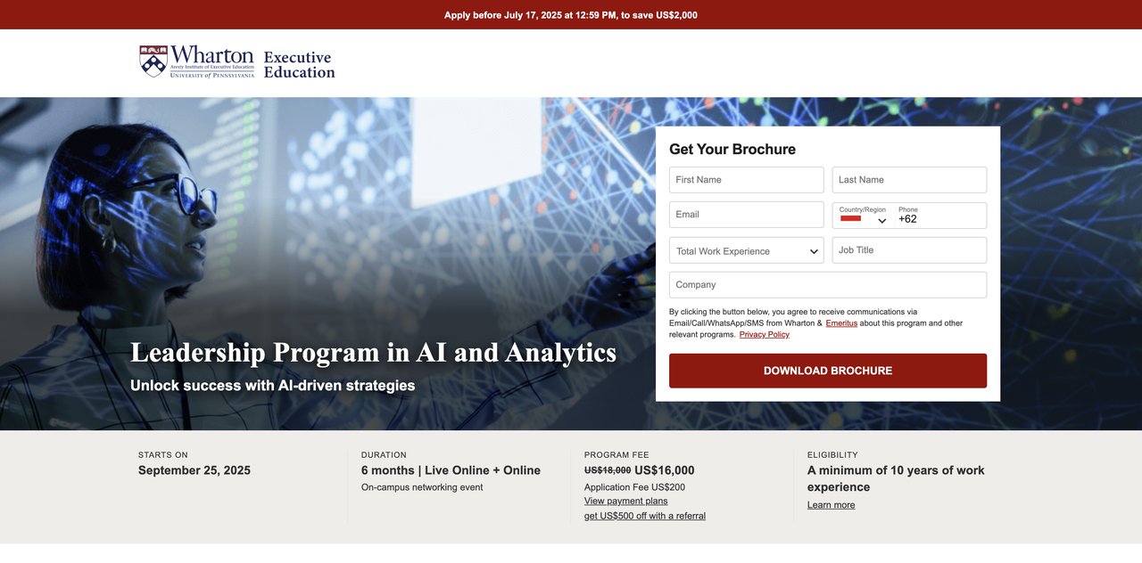 Leadership Program in AI and Analytics