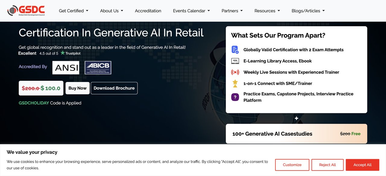Certification In Generative AI In Retail