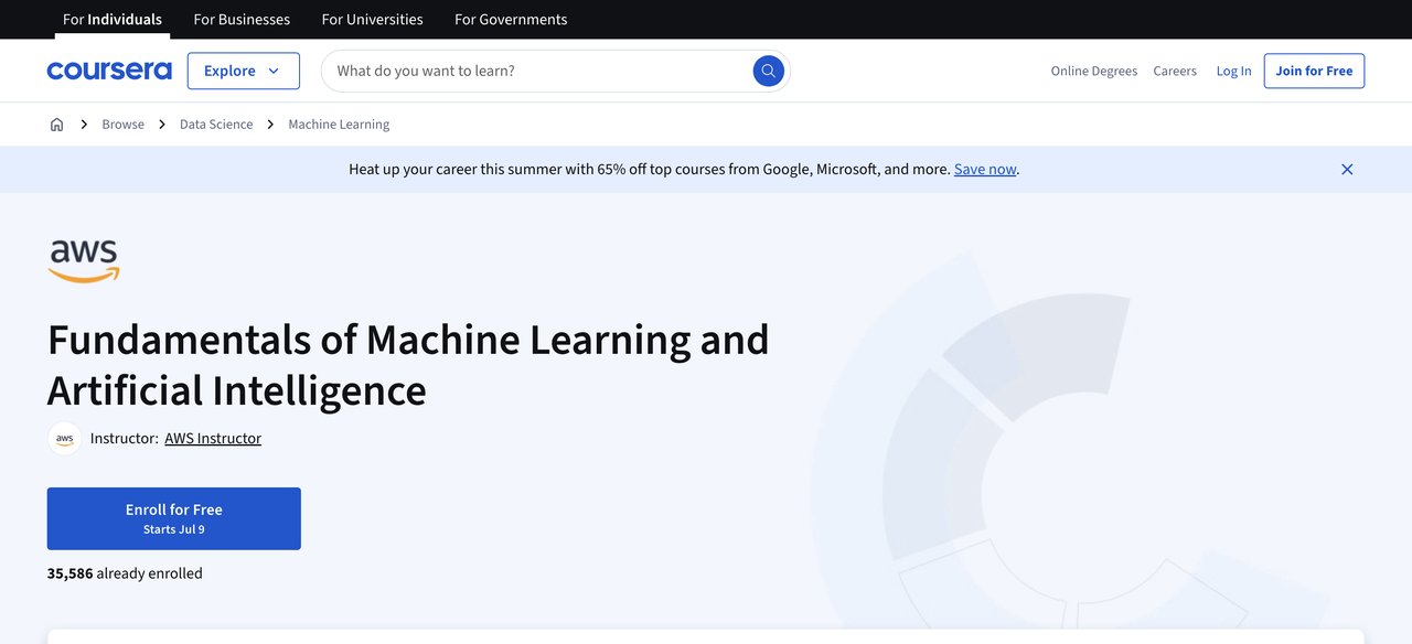 Fundamentals of Machine Learning and AI by AWS