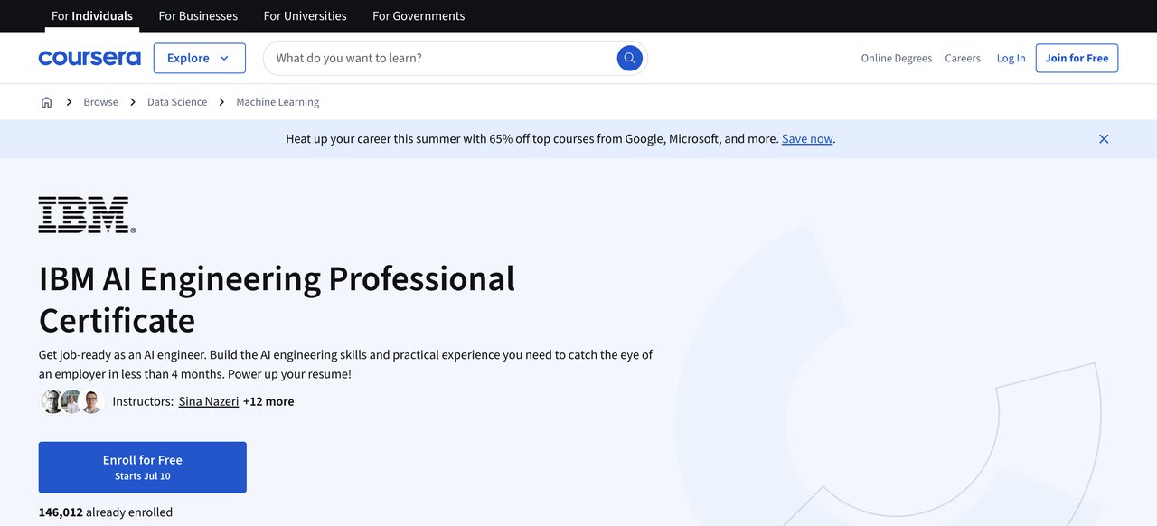 IBM AI Engineering Professional Certificate
