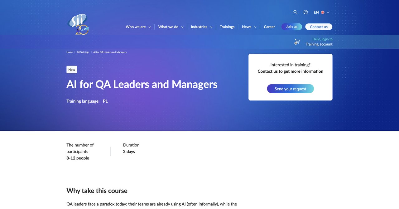 AI for QA Leaders and Managers by Sii Poland