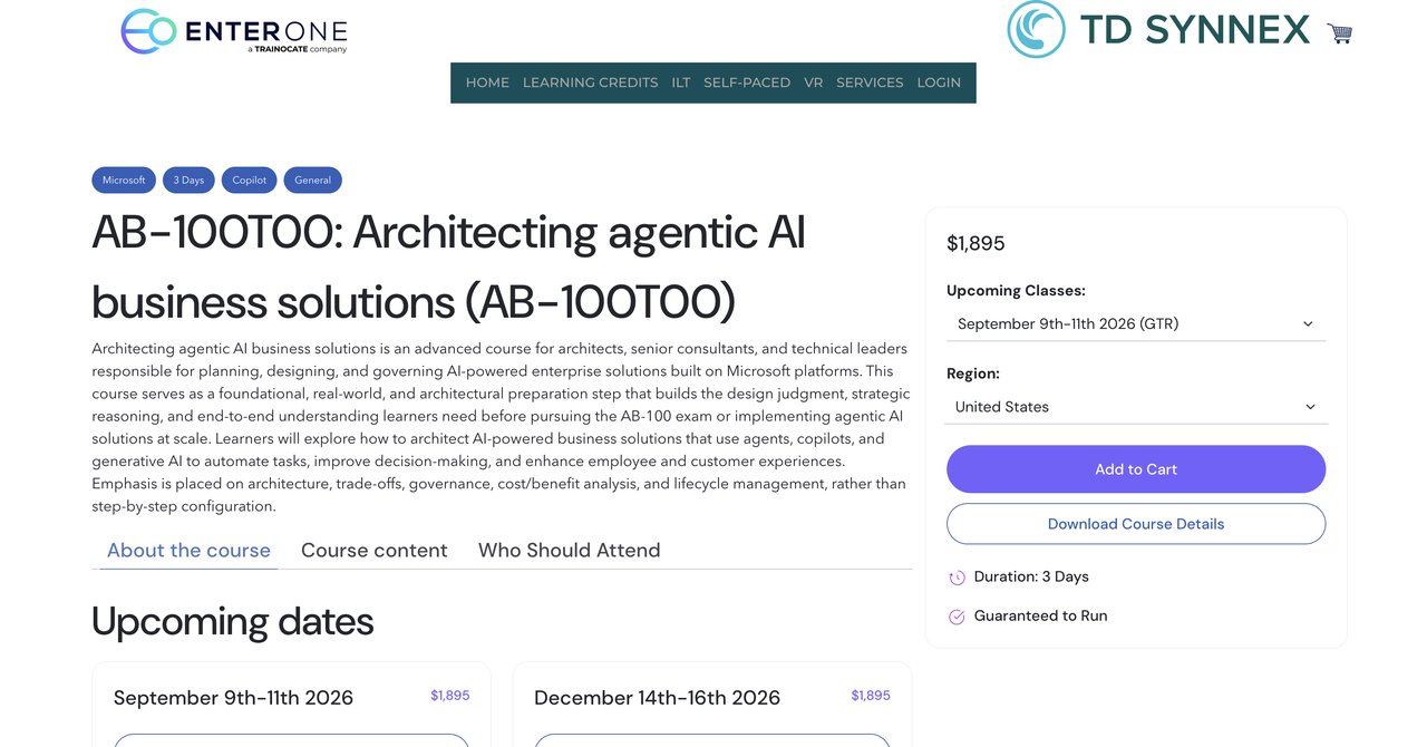 AB-100T00 Architecting Agentic AI