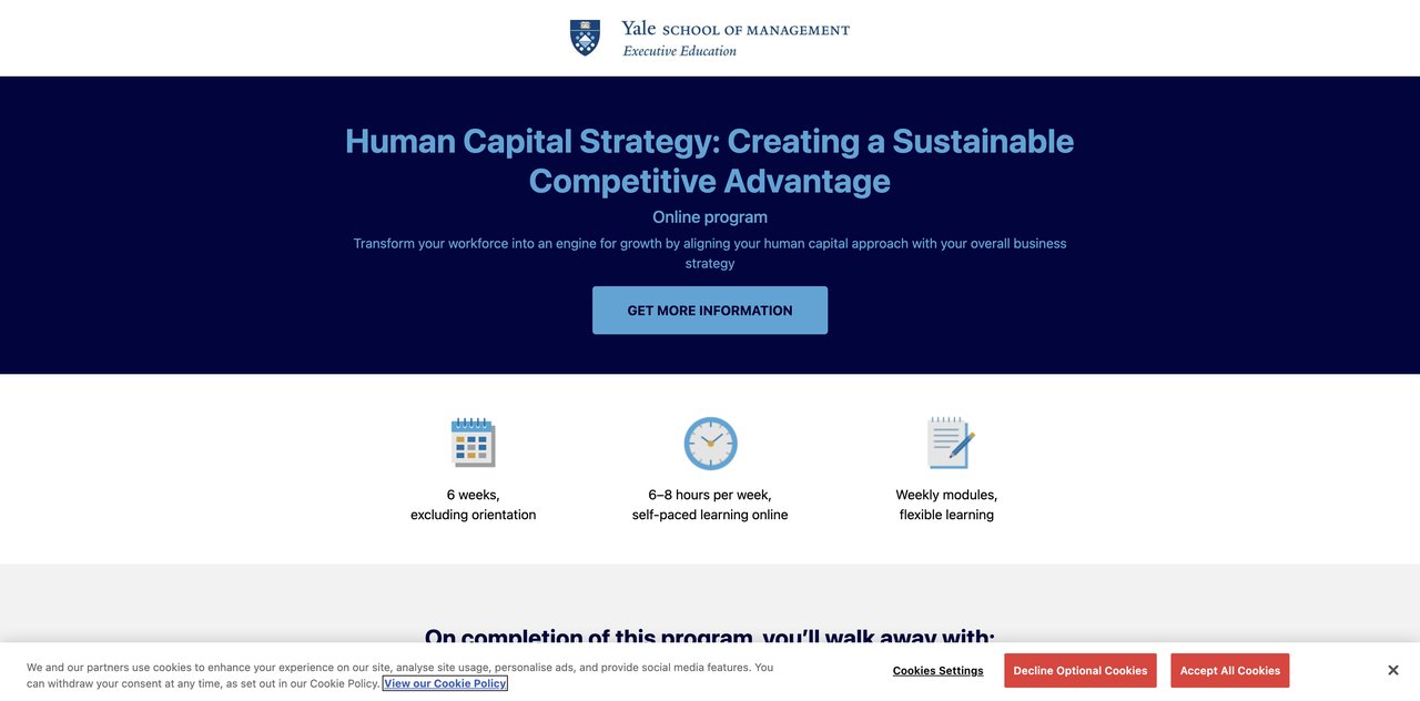 Human Capital Strategy: Creating a Sustainable Competitive Advantage by Yale School of Management