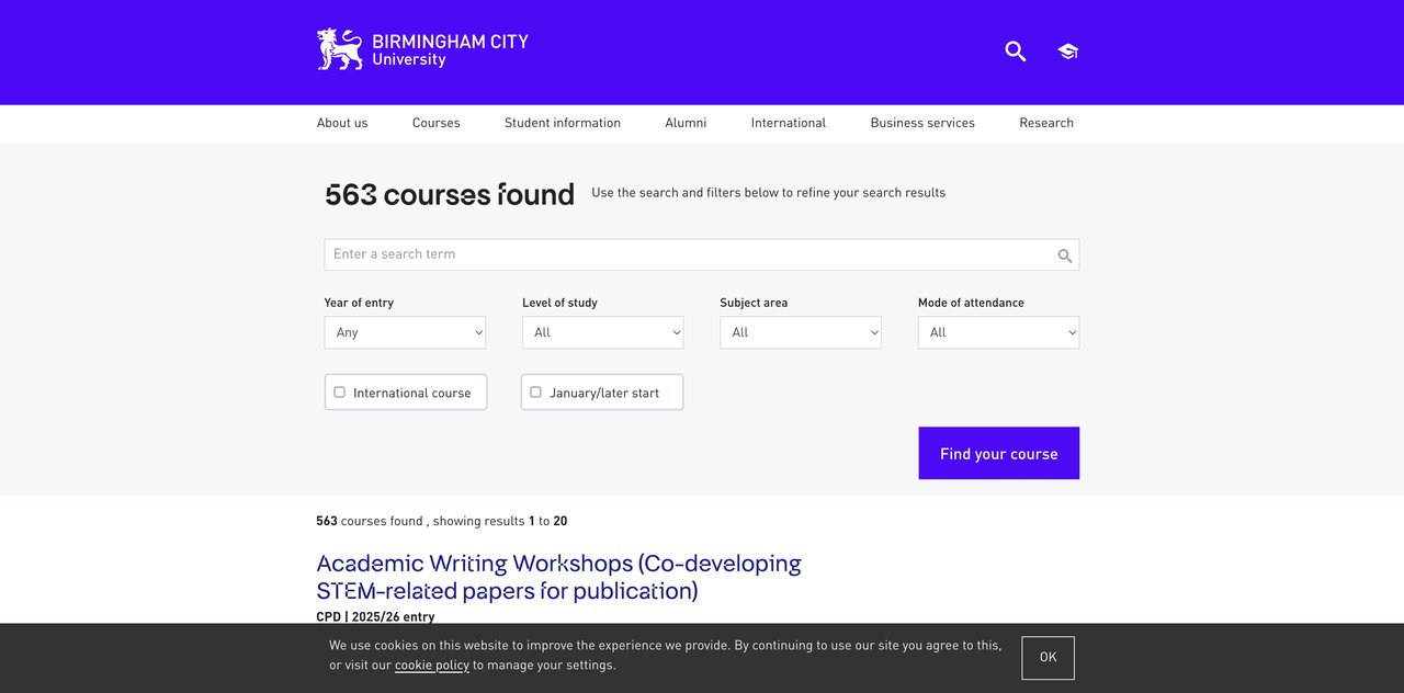 AI MSc by Birmingham City University