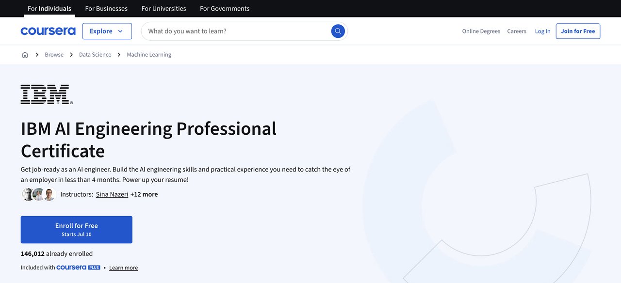 IBM AI Engineering Professional Certificate