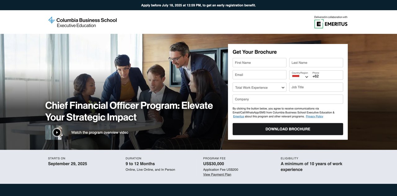 Columbia CFO Program