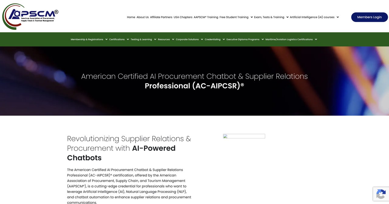 AAPSCM AI Procurement Chatbot Training