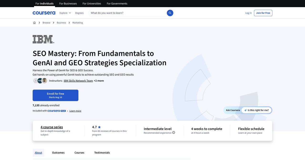 SEO Mastery Specialization