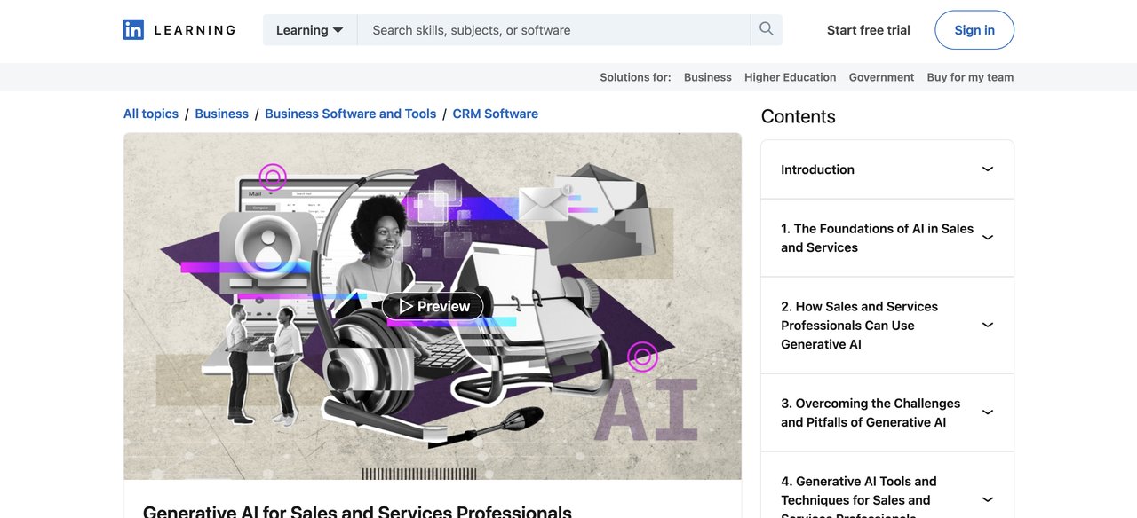 Generative AI for Sales and Service Professionals