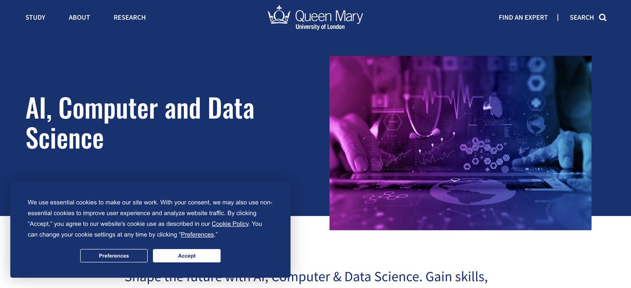 Artificial Intelligence in the Biosciences MSc