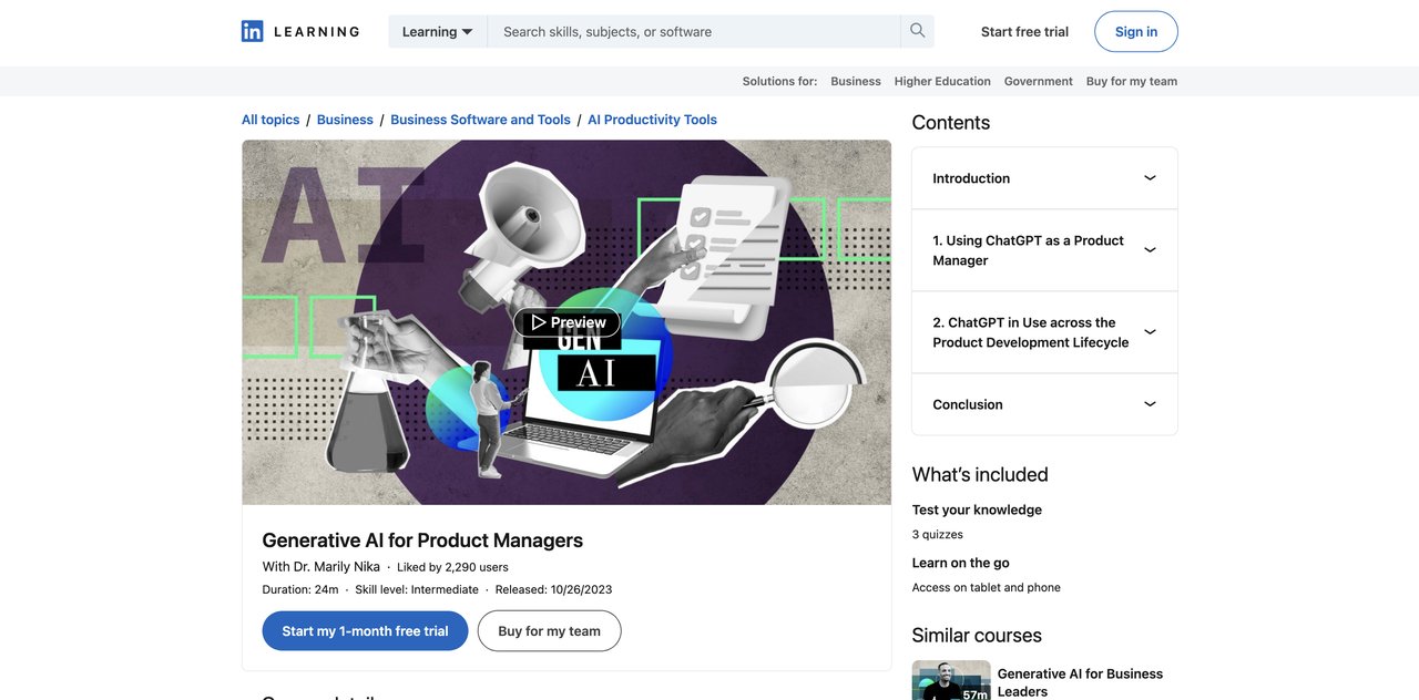 LinkedIn Learning AI Course